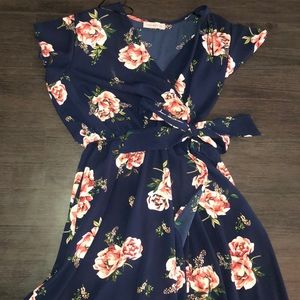 SUPER CUTE FLORAL WRAP DRESS